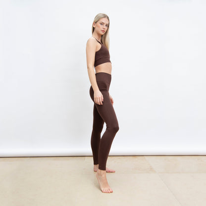Ultimate High Waisted Seamless Leggings - Chocolate Brown