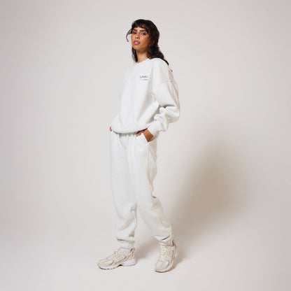Curve Organic Cuffed Jogger - Light Grey Marl