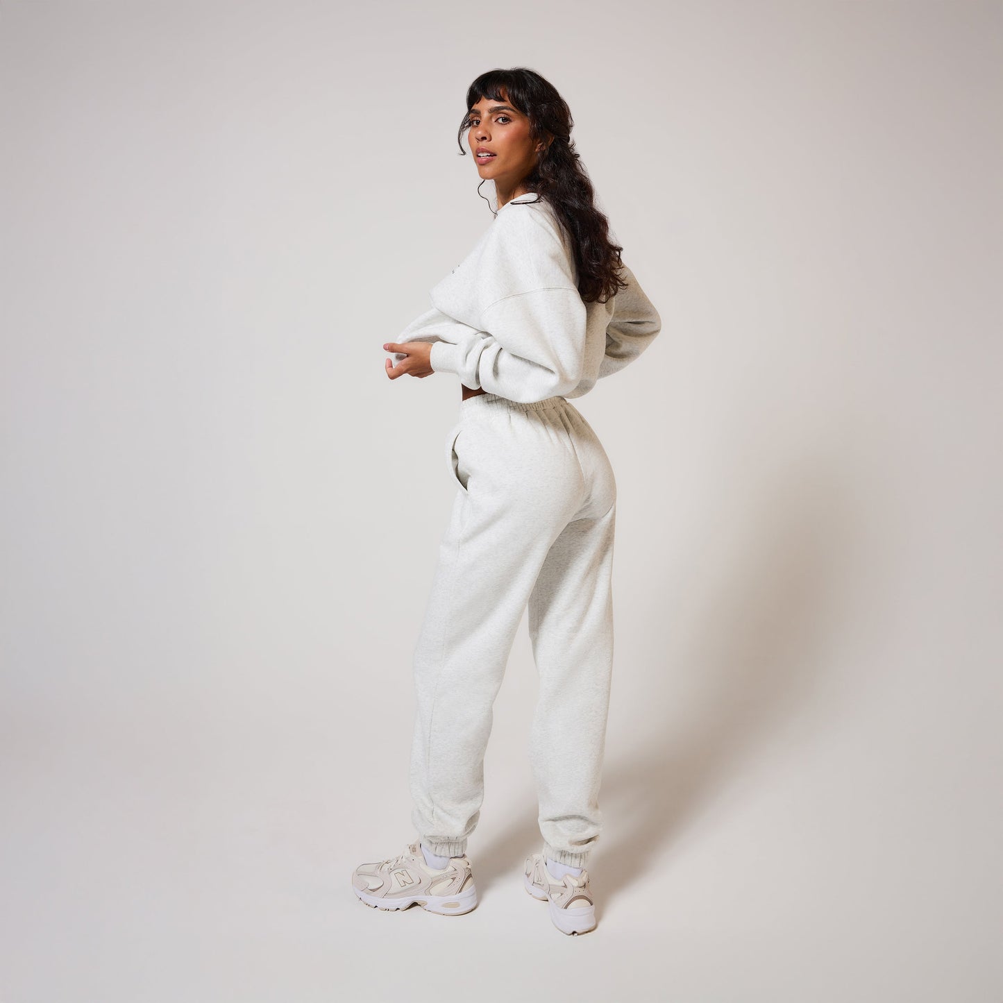 Curve Organic Cuffed Jogger - Light Grey Marl