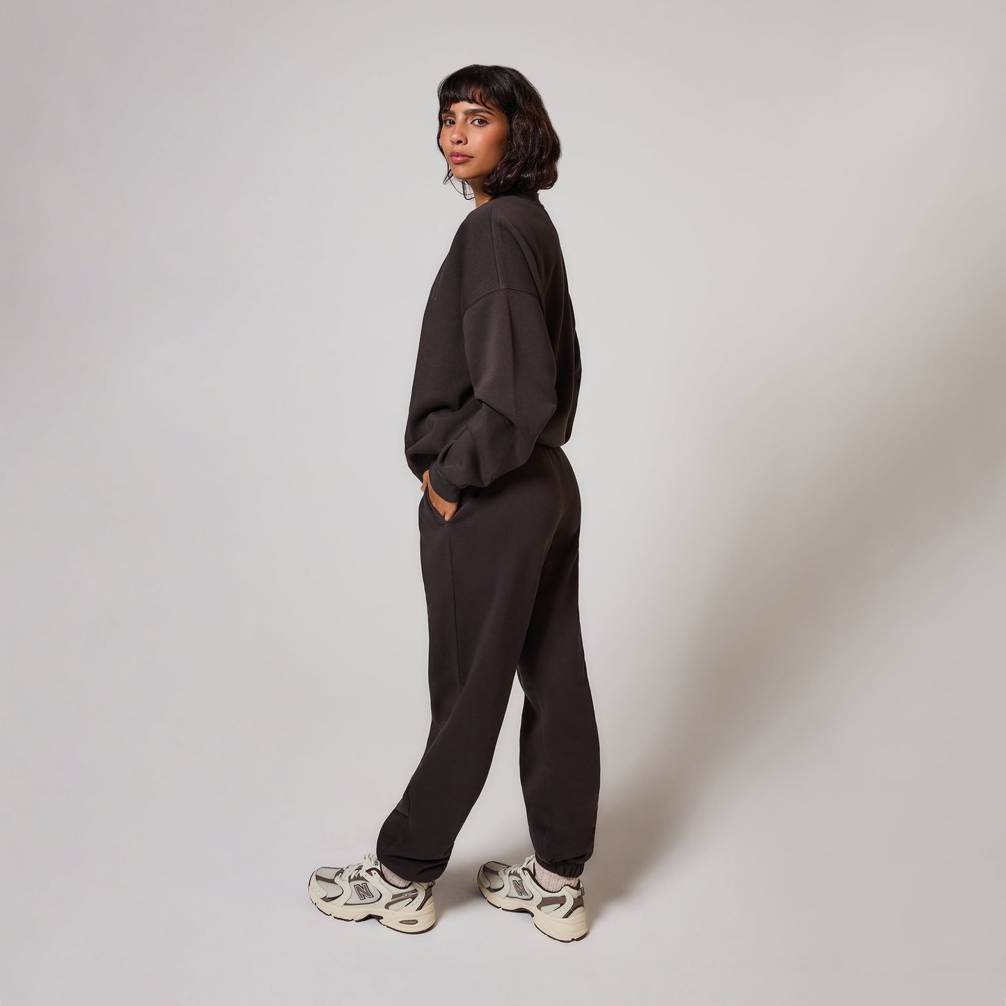 Curve Organic Cuffed Jogger - Black Coffee