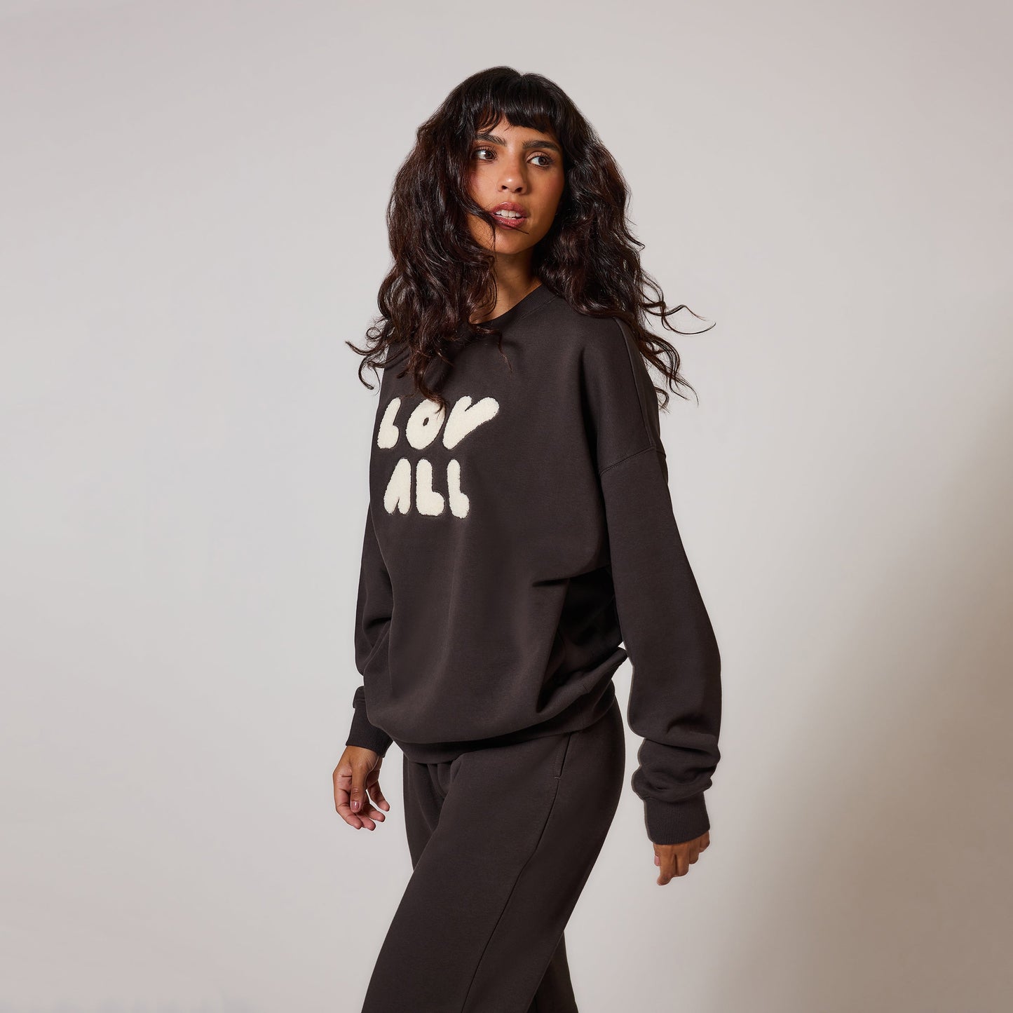 Organic Oversized Sweatshirt Style 1 - Black Coffee