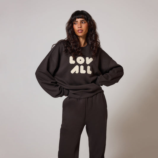 Organic Oversized Sweatshirt Style 1 - Black Coffee