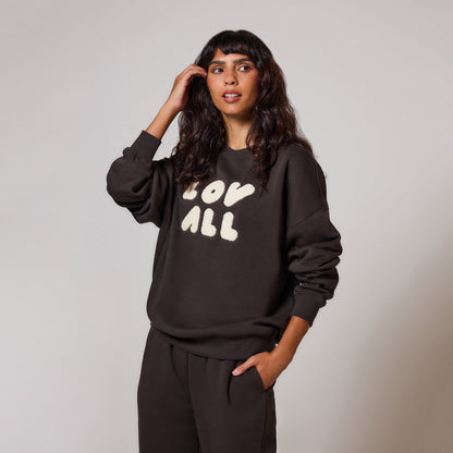 Organic Oversized Sweatshirt Style 1 - Black Coffee