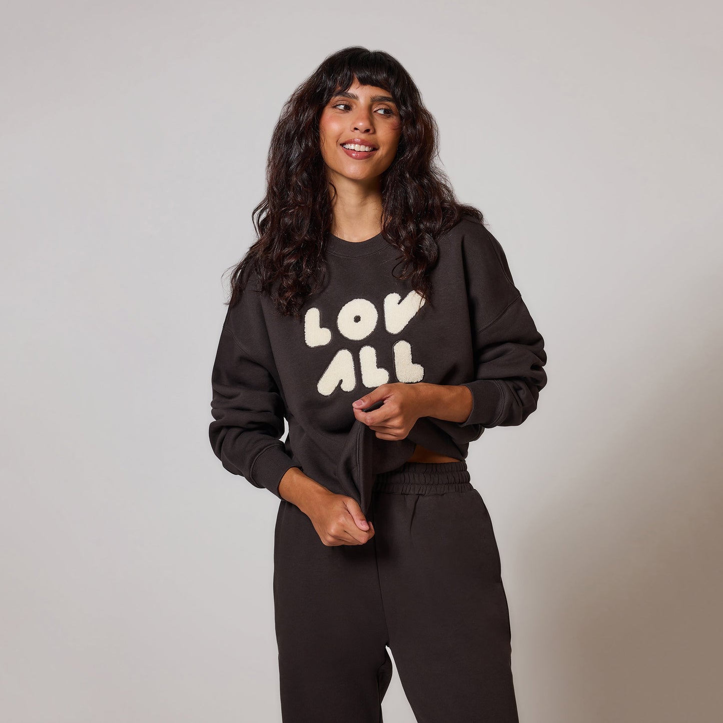 Curve Organic Oversized Sweatshirt Style 1 - Black Coffee