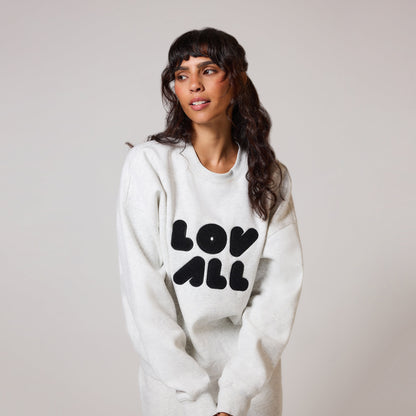 Curve Organic Oversized Sweatshirt Style 1 - Light Grey Marl