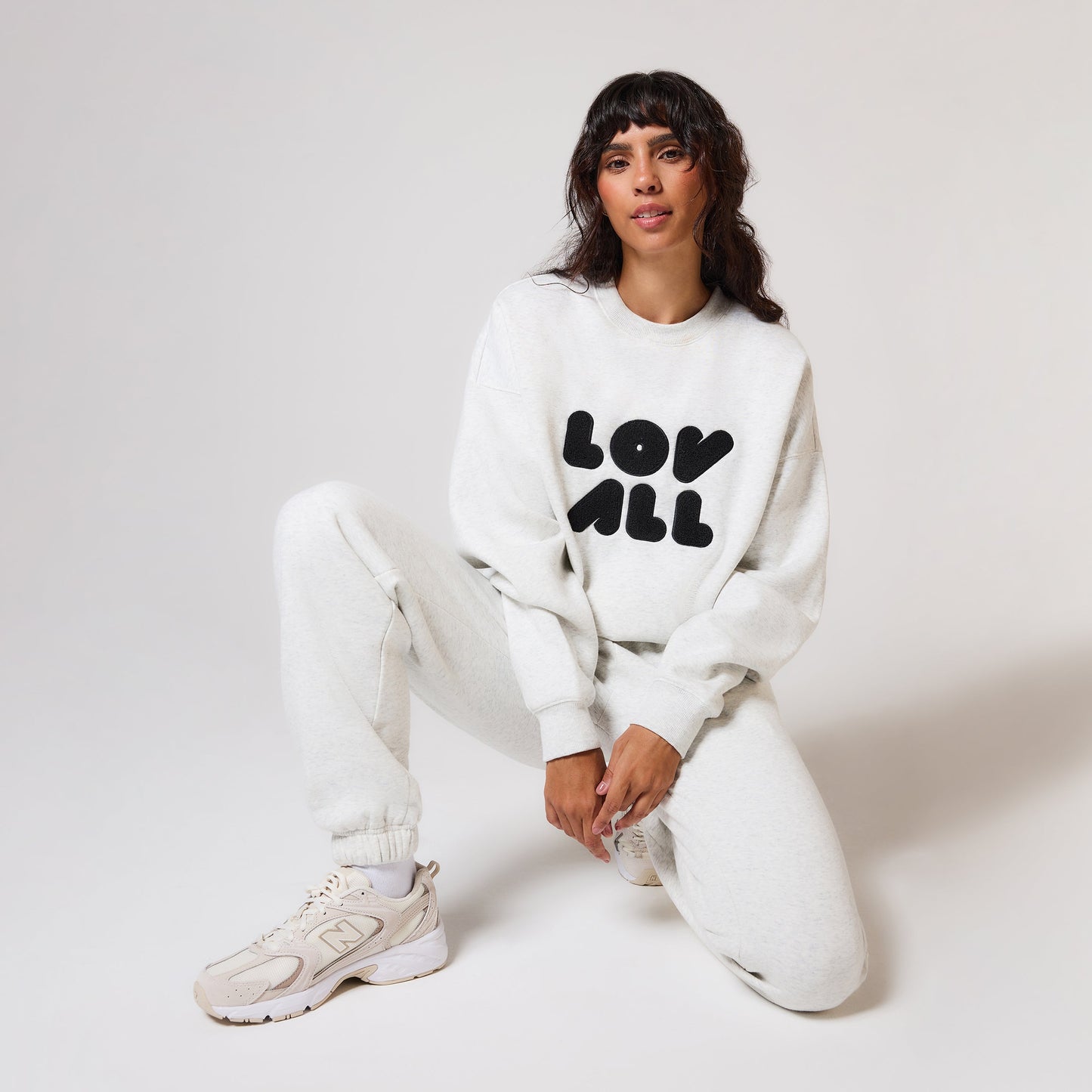 Curve Organic Oversized Sweatshirt Style 1 - Light Grey Marl