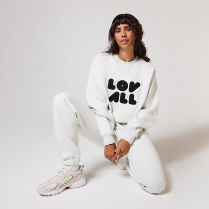 Organic Oversized Sweatshirt Style 1 - Light Grey Marl