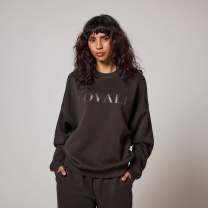 Curve Organic Oversized Sweatshirt Style 4 - Black Coffee