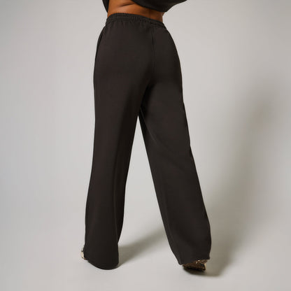 Curve Organic Wide Leg Jogger - Black Coffee