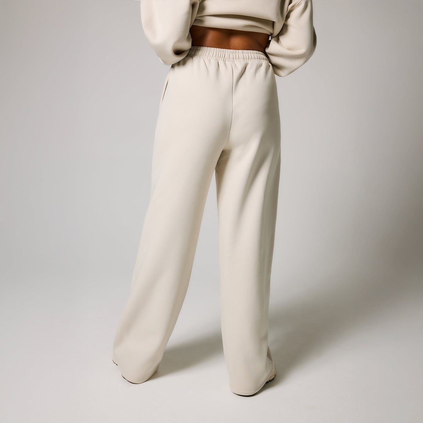 Organic Wide Leg Jogger - Ecru