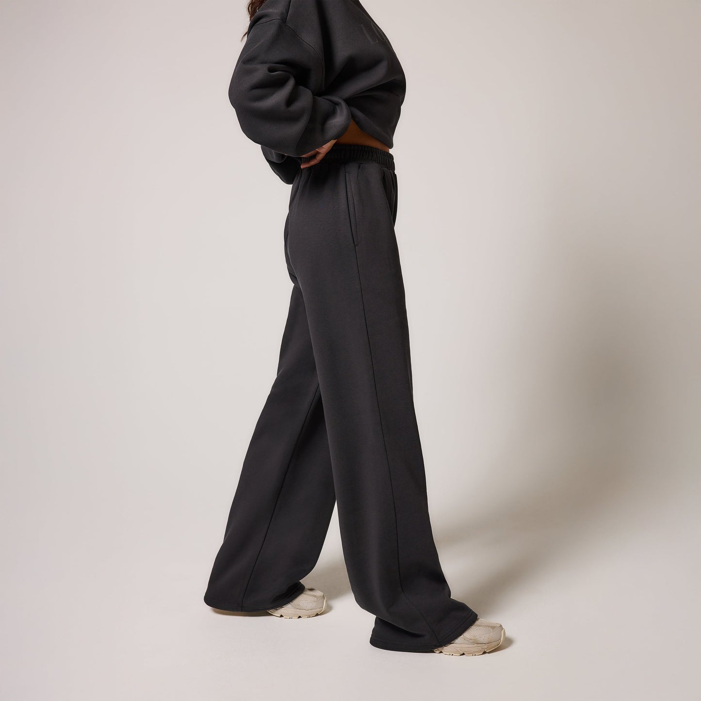 Curve Organic Wide Leg Jogger - Shadow