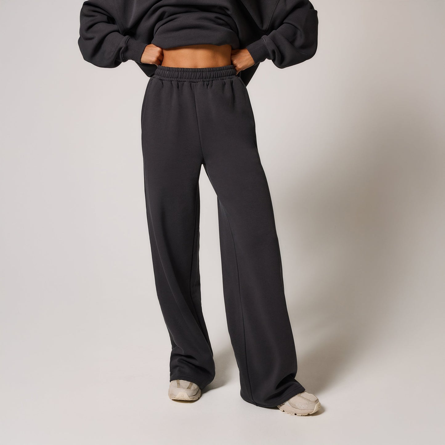 Curve Organic Wide Leg Jogger - Shadow