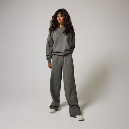 Curve Organic Wide Leg Jogger - Slate Green