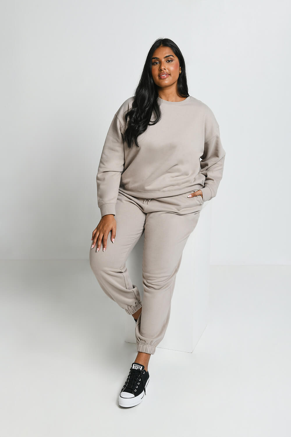 Curve Everyday Comfy Joggers - Oatmeal Beige