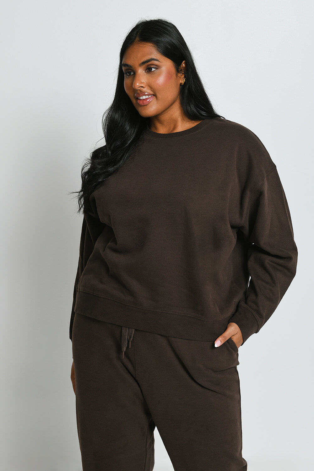 Curve Everyday Comfy Sweatshirt - Espresso Brown
