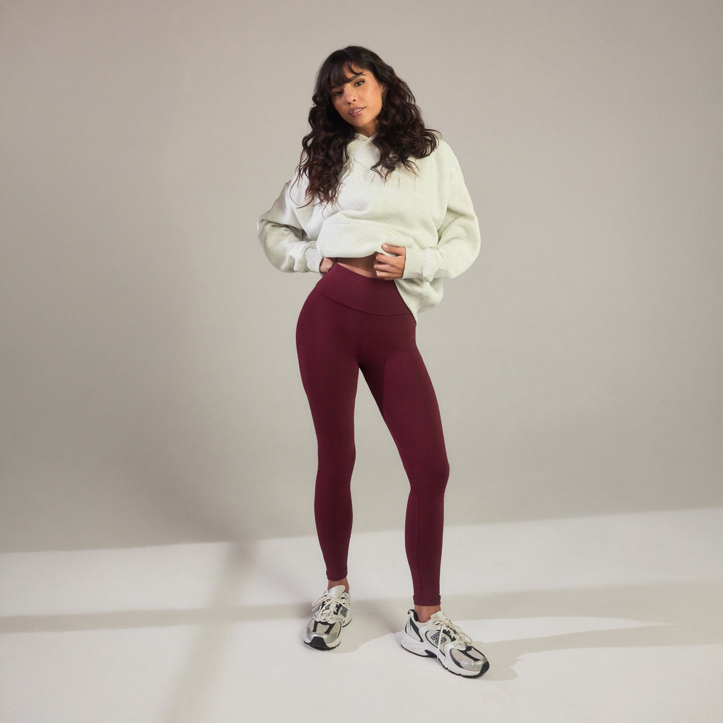 Everyday High Waisted Leggings - Burgundy
