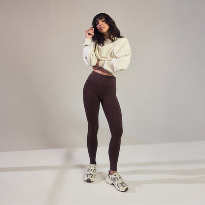 Everyday High Waisted Leggings - Chocolate Brown