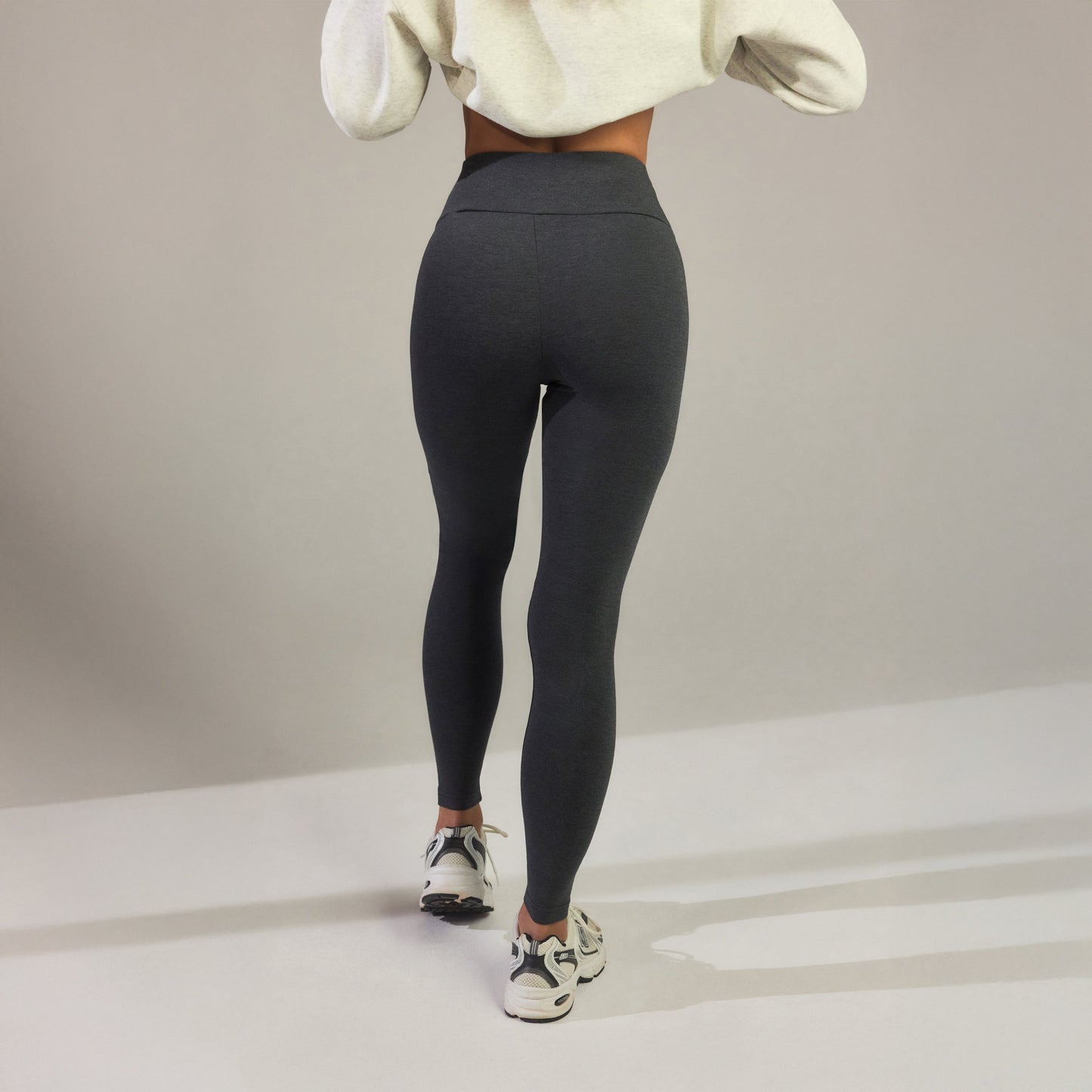 Everyday High Waisted Leggings - Dark Grey Marl