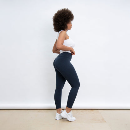 Everyday High Waisted Leggings - Infinity Blue Marl