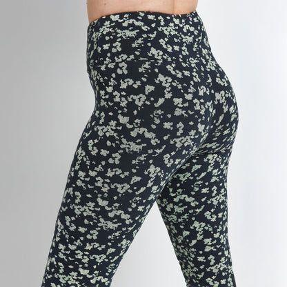 Everyday High Waisted Leggings - Navy/Green Floral
