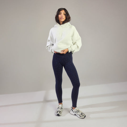 Everyday High Waisted Leggings - Navy Animal Print