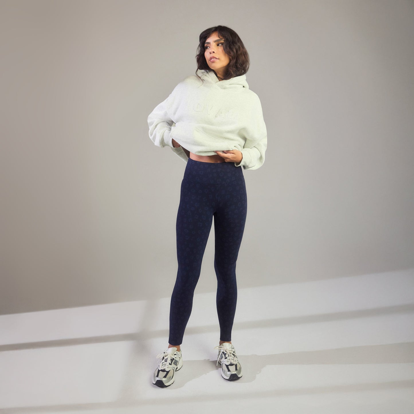 Everyday High Waisted Leggings - Navy Animal Print