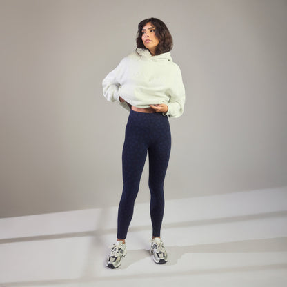 Everyday High Waisted Leggings - Navy Animal Print