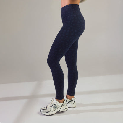 Everyday High Waisted Leggings - Navy Animal Print
