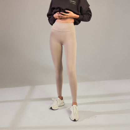 Everyday High Waisted Leggings - Oatmeal Beige