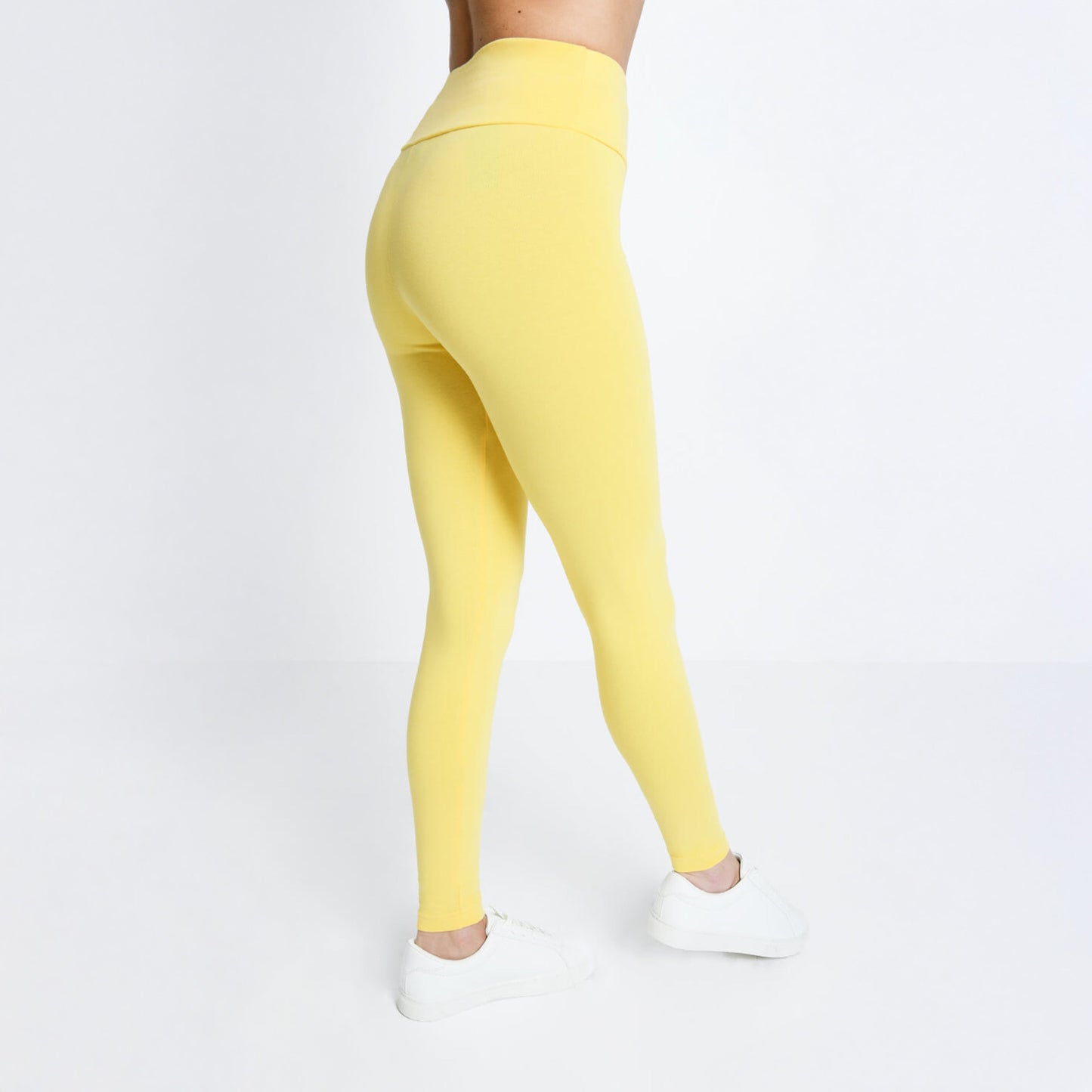 Everyday High Waisted Leggings - Pastel Yellow