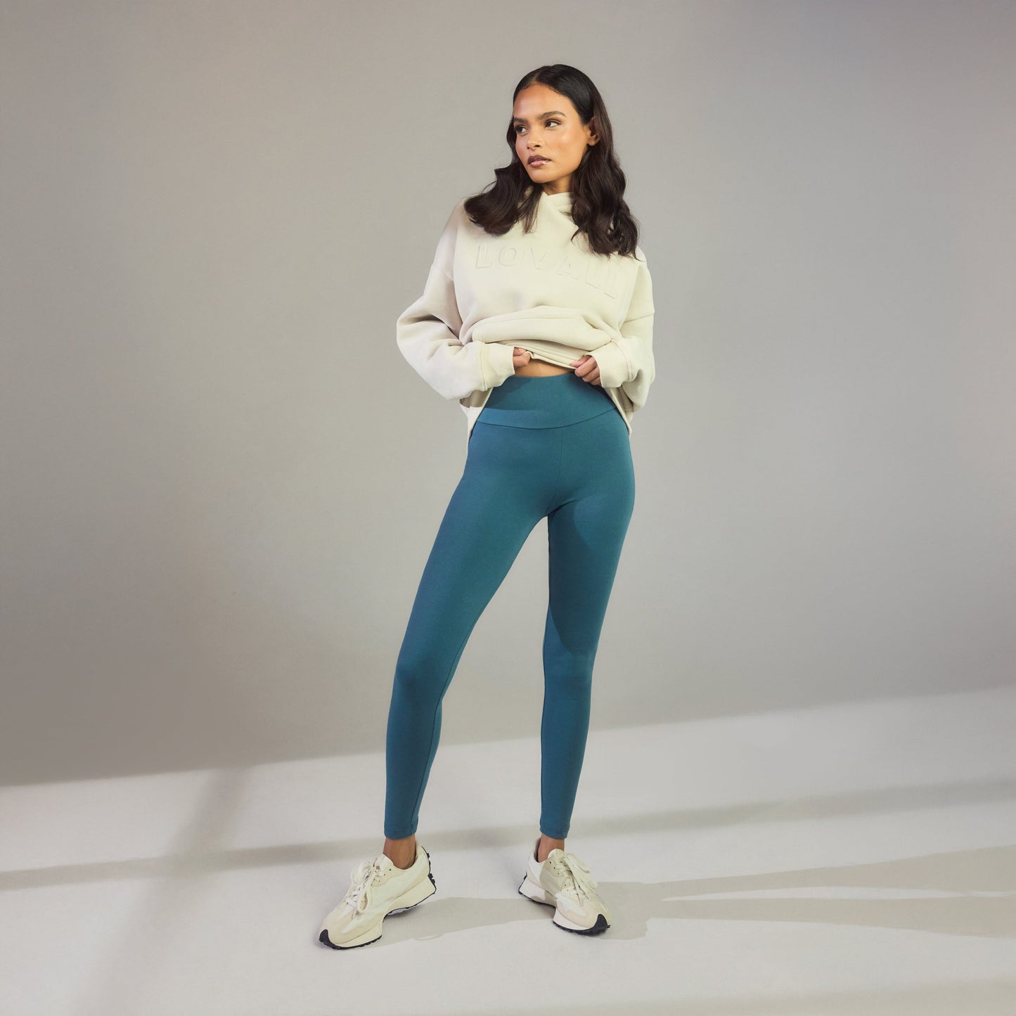 Everyday High Waisted Leggings - Petrol Blue