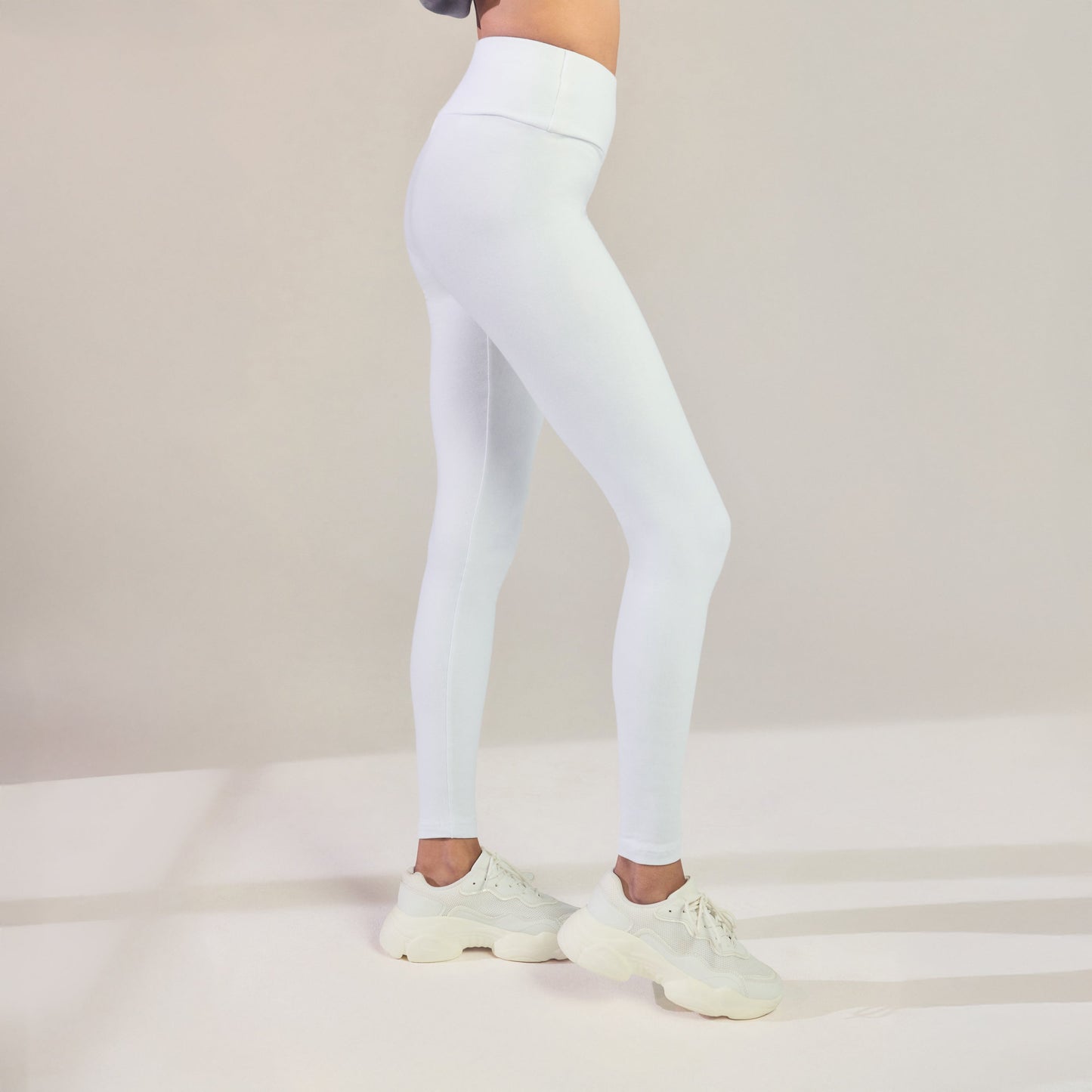 Everyday High Waisted Leggings - White