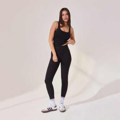 Lightweight Everyday High Waisted Leggings - Black