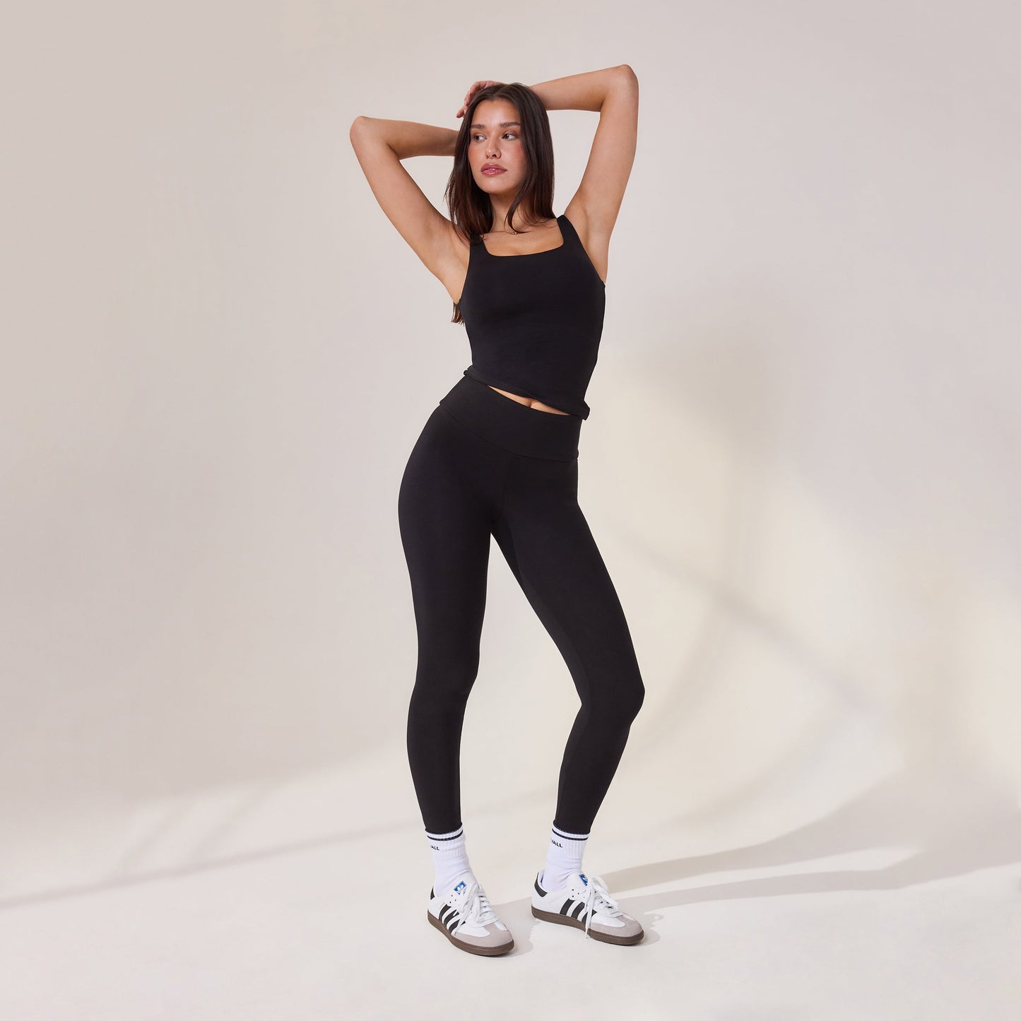 Lightweight Everyday High Waisted Leggings - Black