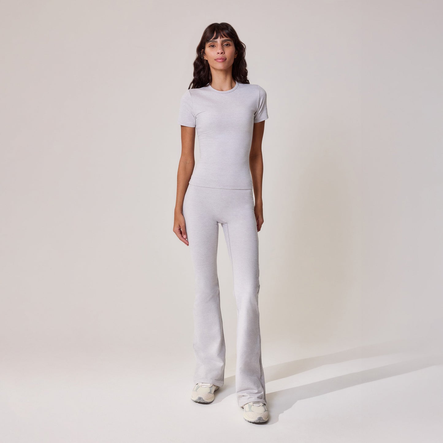 Ultimate Everyday Flare Leggings - Light Grey Marl