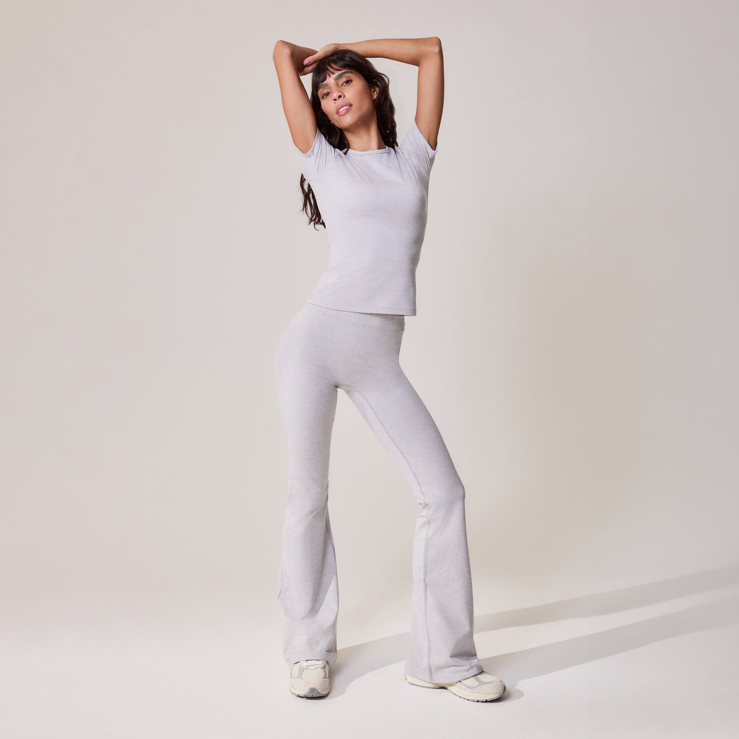 Ultimate Everyday Flare Leggings - Light Grey Marl