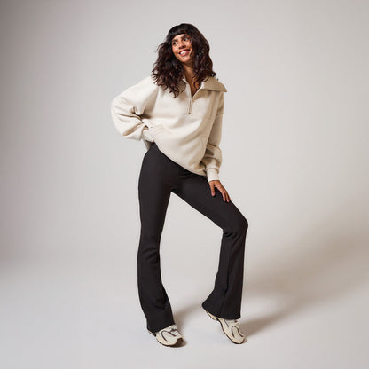 Curve Winter Flare Leggings - Black Coffee