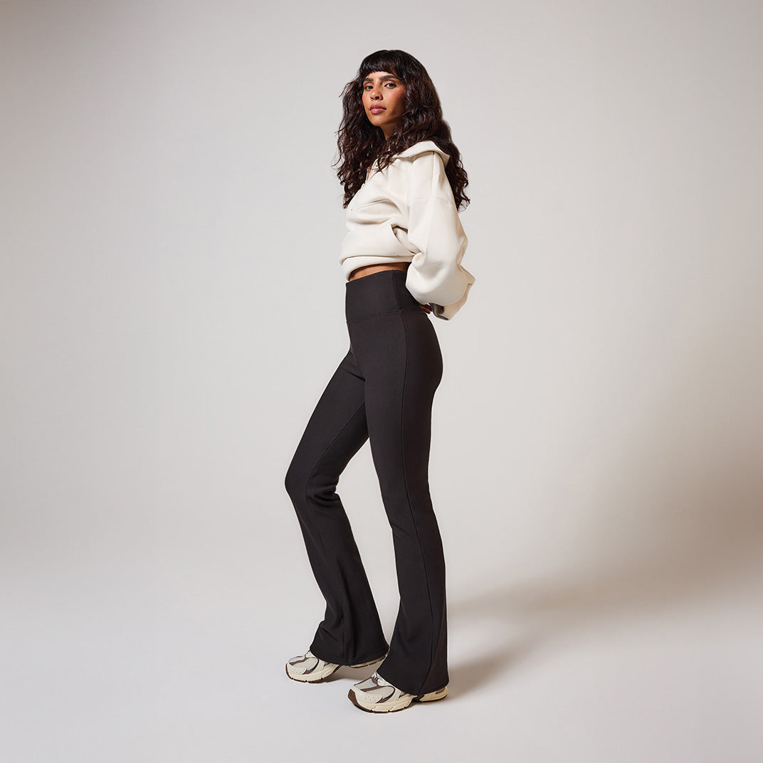 Curve Winter Flare Leggings - Black Coffee