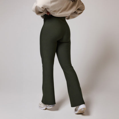 Curve Winter Flare Leggings - Deep Olive