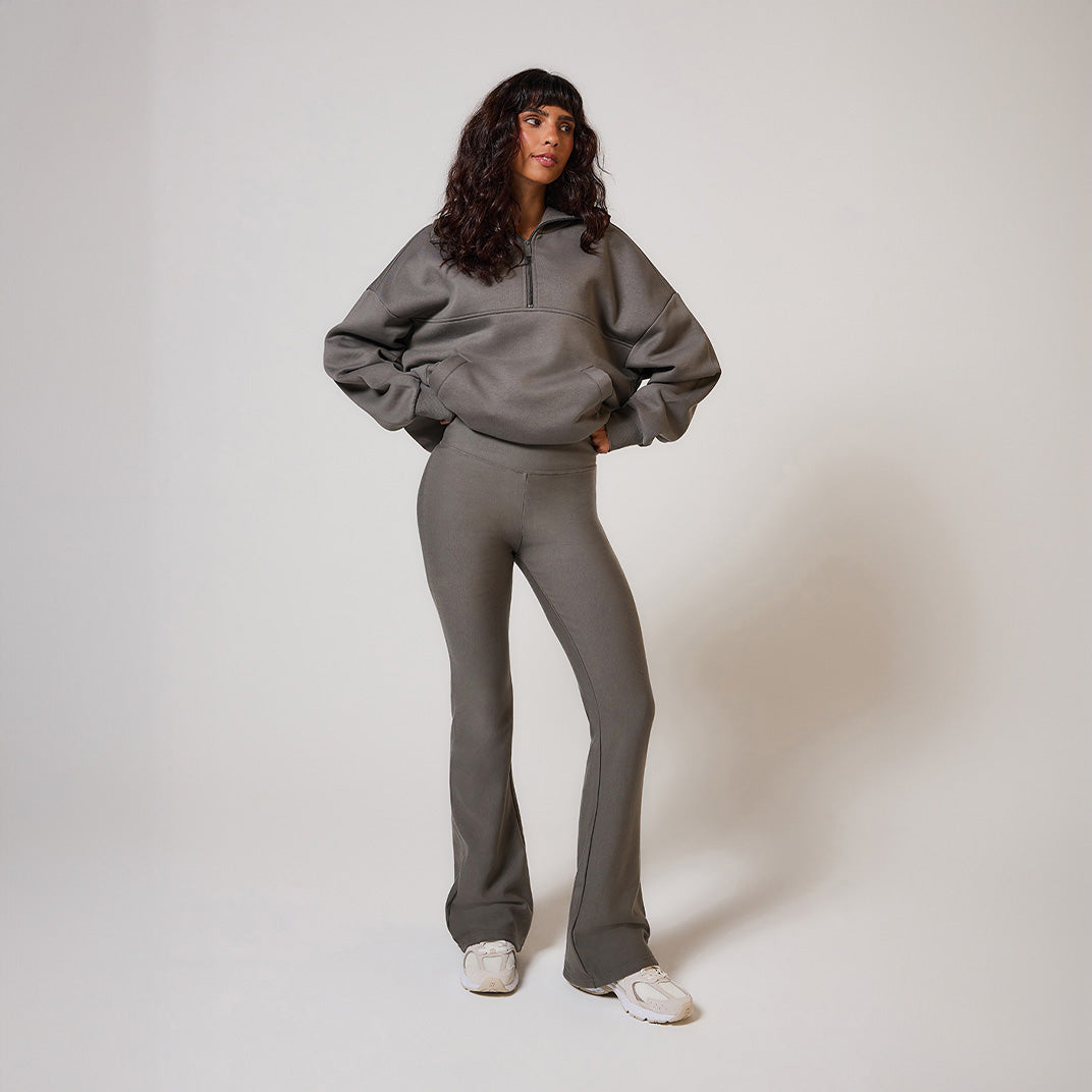 Curve Winter Flare Leggings - Slate Green