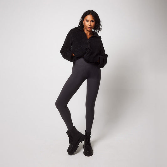 Winter Everyday High Waisted Leggings - Dark Grey