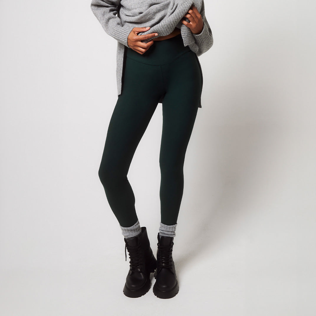 Curve Winter Everyday High Waisted Leggings - Deep Forest