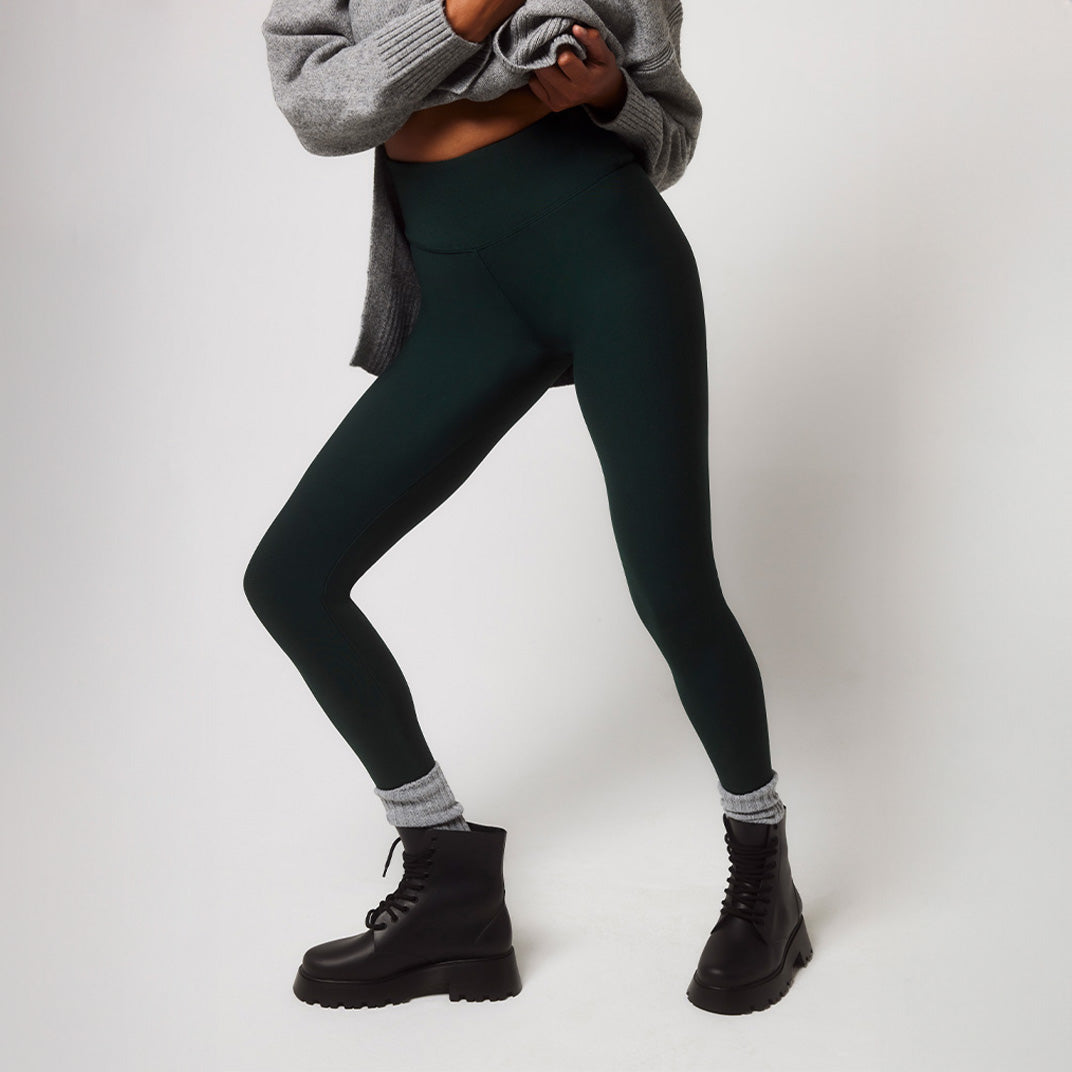 Curve Winter Everyday High Waisted Leggings - Deep Forest
