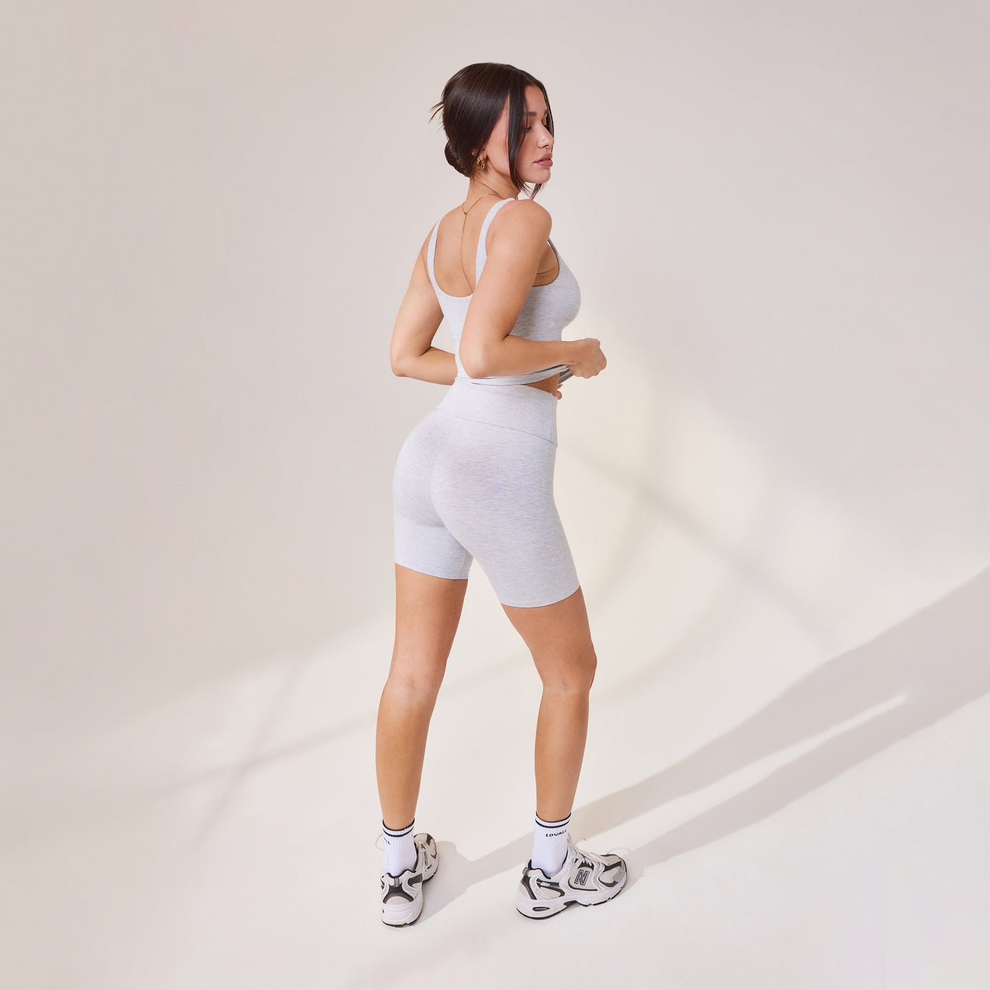 Lightweight Everyday 6 Inch Cycling Shorts - Light Grey Marl