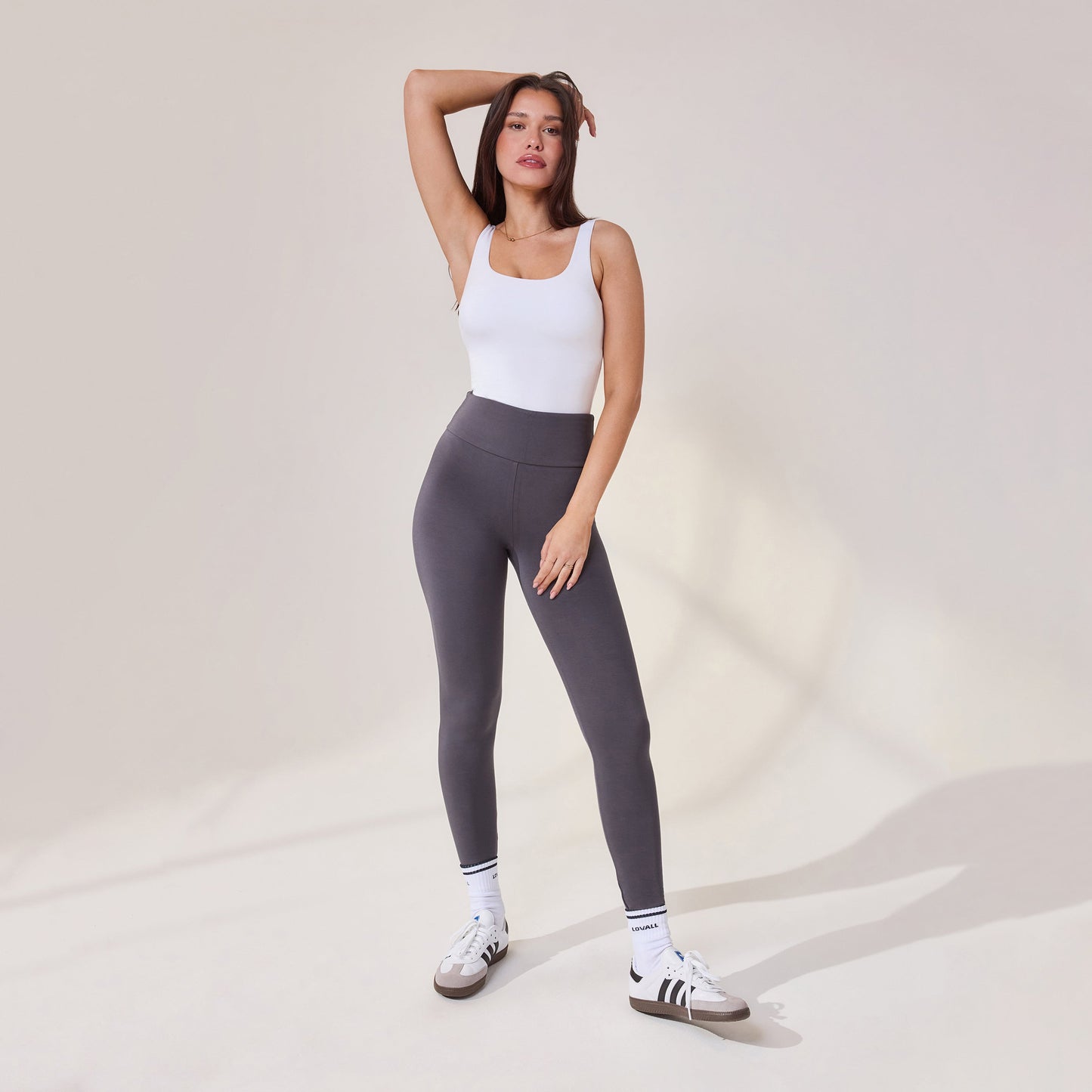 Lightweight Everyday High Waisted Leggings - Odyssey Grey