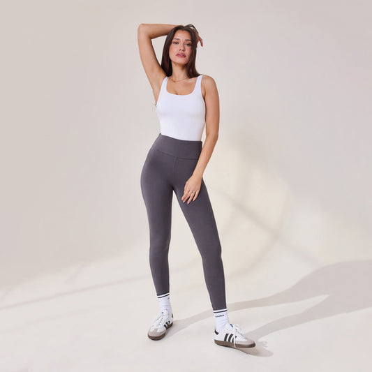Lightweight Everyday High Waisted Leggings - Odyssey Grey