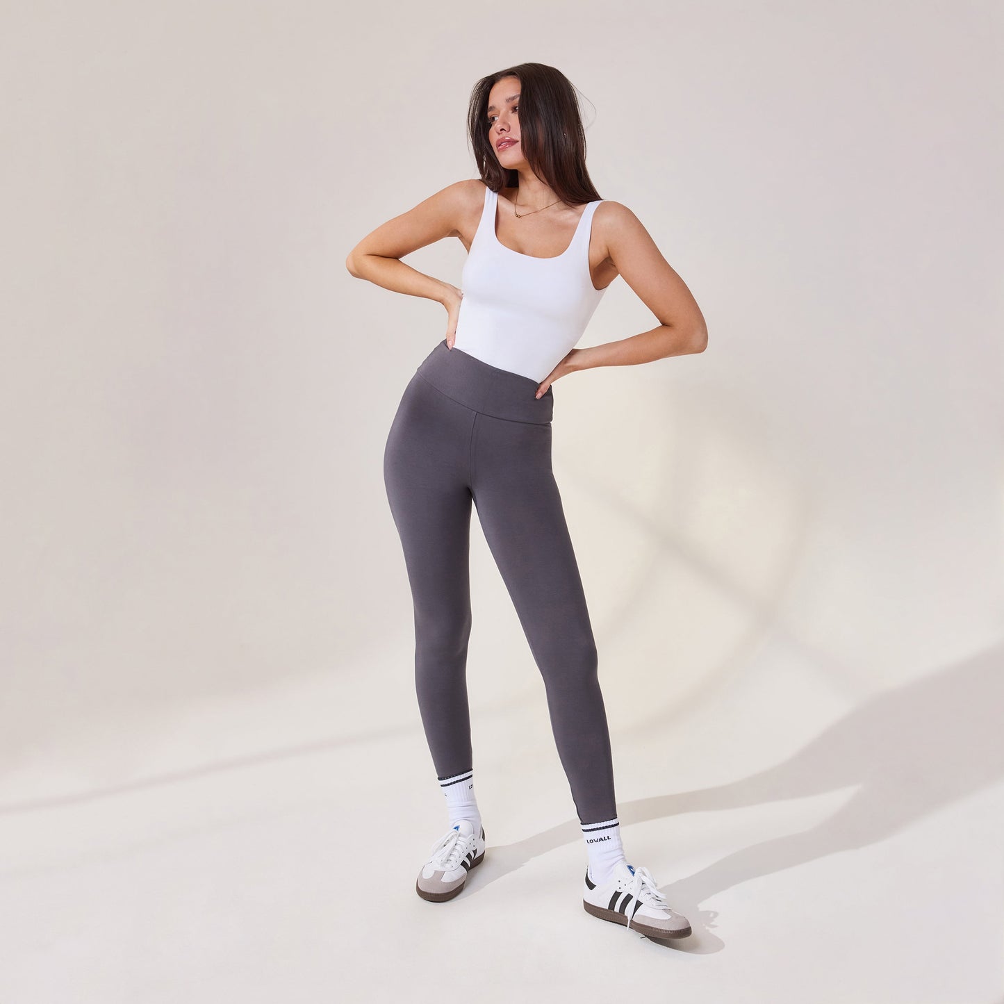 Lightweight Everyday High Waisted Leggings - Odyssey Grey