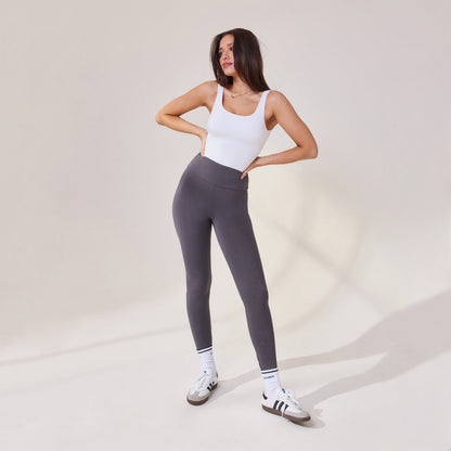 Lightweight Everyday High Waisted Leggings - Odyssey Grey