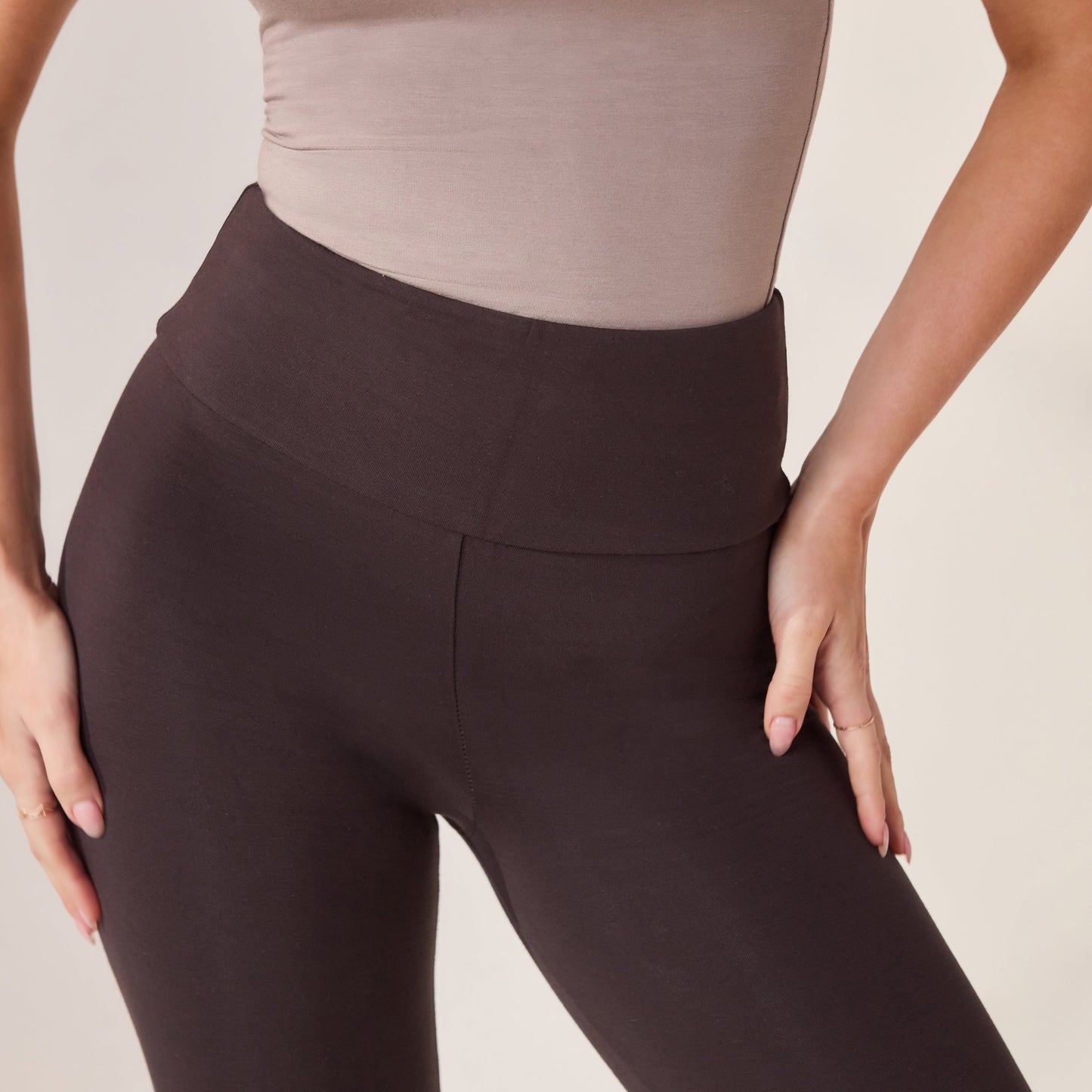 Lightweight Everyday High Waisted Leggings - Black Coffee