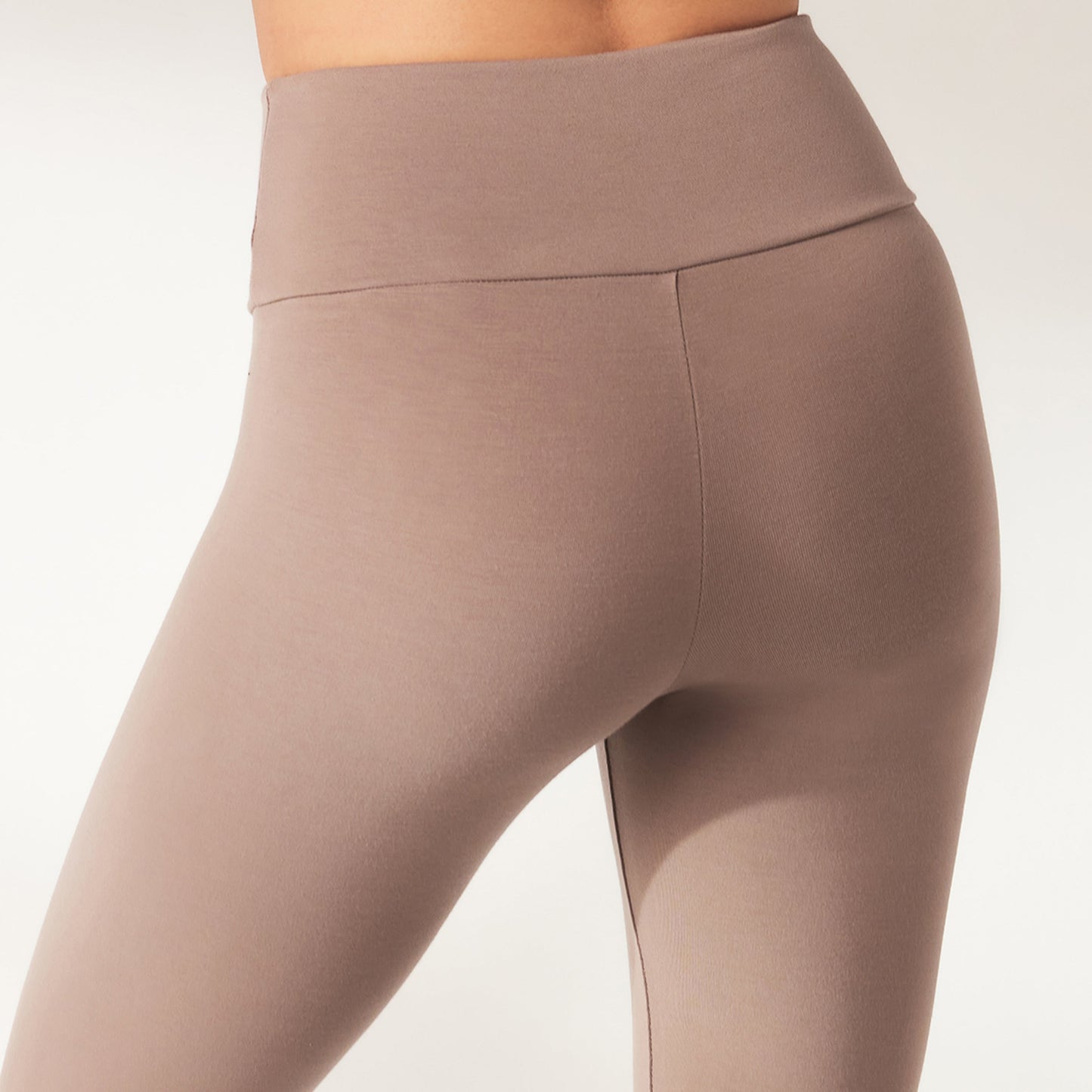 Lightweight Everyday High Waisted Leggings - Stone